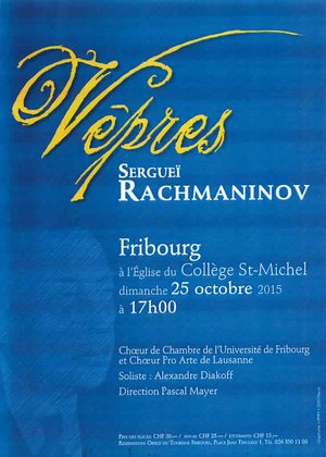 Vêpres de Rachmaninoff - Fribourg