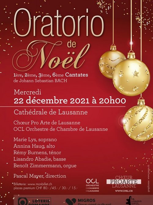 Oratorio de Noël, 1ère, 2ème, 3ème, 6ème Cantates